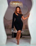 Black Ruched Bottom Dress